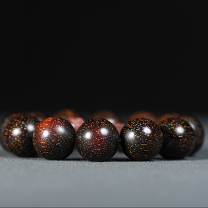 Bracelet de perles Bouddha en corne de rhinocéros et bois de rose, avec perles <span class=keywords><strong>mantra</strong></span> à six caractères haute densité et perles Dzi Xiangyun, modèle Explosive Gold Star 2.0 - Product Image 3