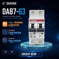 Disjoncteur miniature CDADA DAB7-63 2P pour 250V, capacité de coupure nominale de 4,5KA