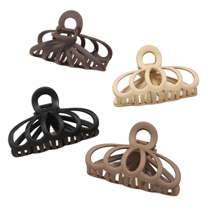 Pince à cheveux requin en plastique QX 8,5 cm – Élégante, givrée, tendance, pour femmes, usage quotidien - Product Image 1