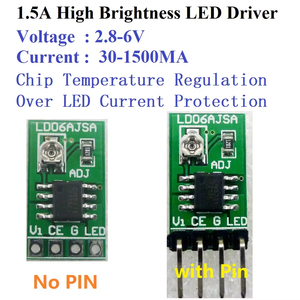 Controlador LED Ajustable LD06AJSA DC 3-6V 0.03-1.5A, Módulo Convertidor de Corriente Constante PWM para Arduino Mega2560 Breadboard - Product Image 2