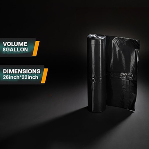 Túi rác 8 gallon, dày và bền, túi nhựa, màu đen, 22in * 26in - Product Image 2