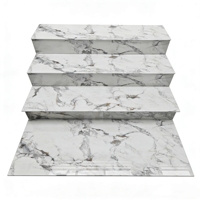 Marche d'escalier en porcelaine antidérapante à haute brillance, personnalisable (marche et risque), avec rainure originale antidérapante