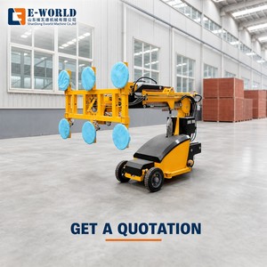 Elevador de Vidrio Eléctrico E-WORLD, Capacidad de 600 kg, 380V, Construcción de Acero, Color Amarillo, Seis Ventosas, Alto Nivel de Seguridad - Product Image 6