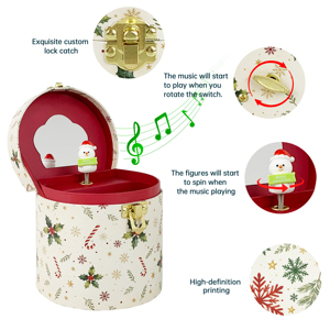 <span class=keywords><strong>Boîte</strong></span> <span class=keywords><strong>à</strong></span> <span class=keywords><strong>bijoux</strong></span> <span class=keywords><strong>musicale</strong></span> de Noël avec bonhomme de neige mignon, miroir en forme de cœur et figurine rotative, cadeau de Noël pour enfants, <span class=keywords><strong>boîte</strong></span> <span class=keywords><strong>à</strong></span> musique, prix d'usine en gros - Product Image 2