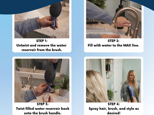 Echs chống tĩnh mịn Tóc da đầu massage nhẹ cầm tay giữ ẩm chống rụng tóc du lịch nano phun đệm không khí Lược - Product Image 2