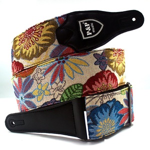 Großhandel Bestseller Langlebiger Gitarrengurt mit Stickerei aus Dickem und Breitem Baumwollmaterial für <span class=keywords><strong>Bass</strong></span>- und Gitarrenzubehör - Product Image 5