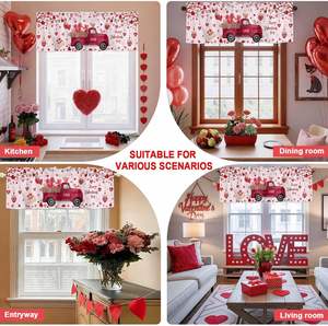 <span class=keywords><strong>Tende</strong></span> <span class=keywords><strong>per</strong></span> Finestre di San Valentino con Cuori Rossi, Rami d'Amore e Uccelli, Decorazioni <span class=keywords><strong>per</strong></span> Finestre di Camion, Cucina e <span class=keywords><strong>Camera</strong></span> <span class=keywords><strong>da</strong></span> <span class=keywords><strong>Letto</strong></span>, Personalizzabili - Product Image 5
