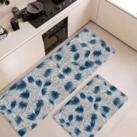 Tapis de cuisine en gros, motifs floraux modernes et minimalistes, multiples designs, imperméables, antidérapants, faciles à nettoyer, avec envers en caoutchouc antidérapant