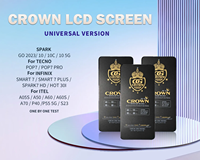 Écran LCD pour smartphone Crown, écran LCD pour téléphones mobiles, écran LCD pour Infinix Itel Tecno X657 KG6K BG6M Smart8 POP7 Kf6 X653, prix de gros