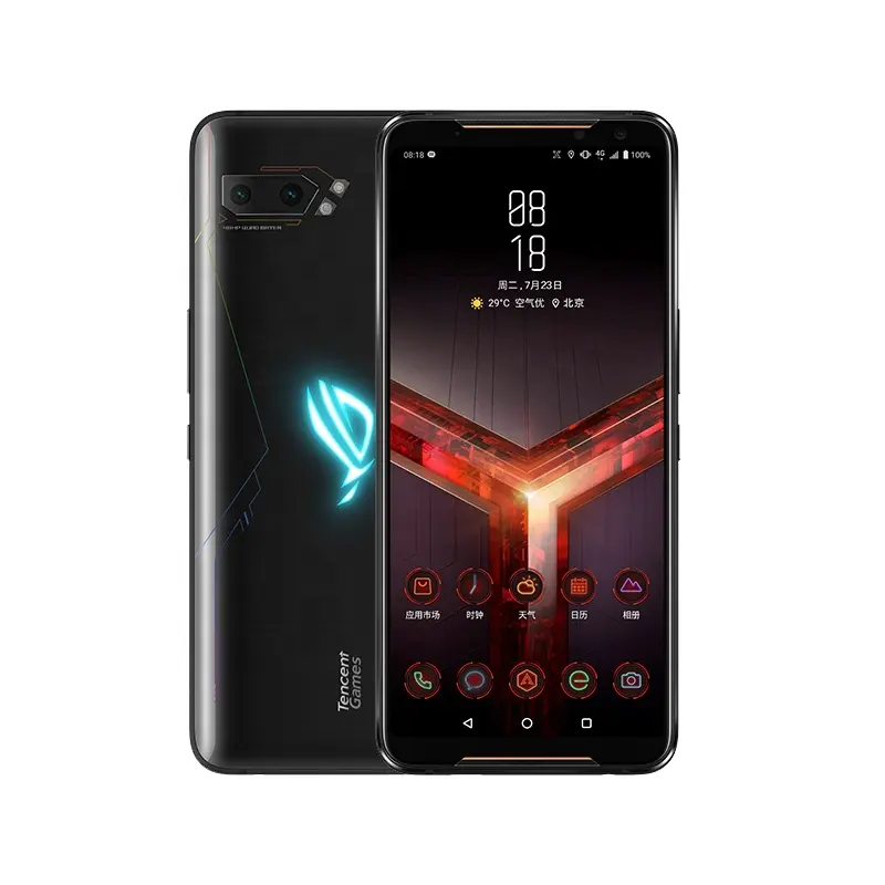 Marka yeni Asus ROG telefon II cep telefonu 6.59 "855 + çift SIM 6000mAh 48MP NFC Android9.0 küresel rom ROG telefonu 2