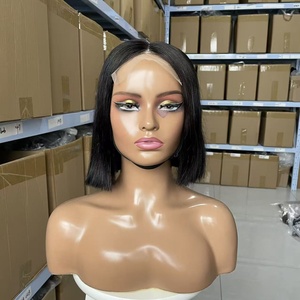 Peluca de Cabello Vietnamita Nativo SDD Top 15A, Ultra-Lisa, Corte Bob Corto, con Frente de Encaje Transparente - Product Image 3