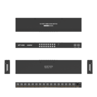 Conmutador KVM HDMI de 16 Puertos a 1 con USB2 Hub e Indicador LED, Conexión Plug and Play, para 16 Computadoras, 4K60Hz
