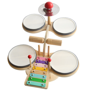 Jouets sensoriels Montessori en bois Xylophone <span class=keywords><strong>Kit</strong></span> d'instruments de <span class=keywords><strong>musique</strong></span> et ensemble de batterie ensemble de jeu pour les tout-petits et les bébés - Product Image 6