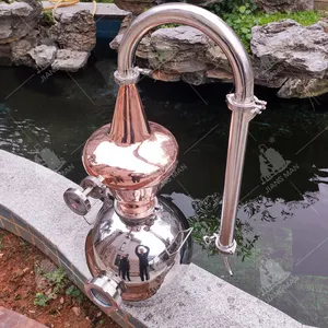 30L Blumen destillation maschine Kleine Brennerei Zum Verkauf Kupfer Pot Still Destillation ausrüstung Alkohol herstellungs maschine