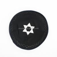 Fábrica al por mayor tela Kippah Yarmulke, tela de lino personalizada Kippot de boda, Kippah yarmulke yamica Kipa
