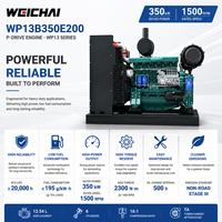 Moteur diesel industriel original SCDC Weichai WP13B350E200 350KW 1800 tr/min 6 cylindres en ligne 4 temps pour pompe à eau et compresseur