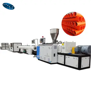three-layer pvc pipe co-extrusion produce line with R shape flaring machine