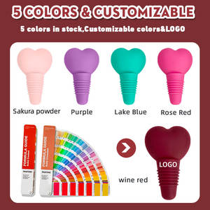 จุกขวดไวน์สีแดงรูปหัวใจขวดแก้วซิลิโคนปิดขวดน้ำโซดายี่ห้อช้าง<span class=keywords><strong>ไทย</strong></span> - Product Image 6