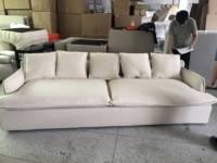 DISEN Design Moderne Dawson Canapé Fauteuil en Tissu Pur Coton, Ensembles de Canapés pour Salon, Banc, Causeuse, Mobilier de Maison