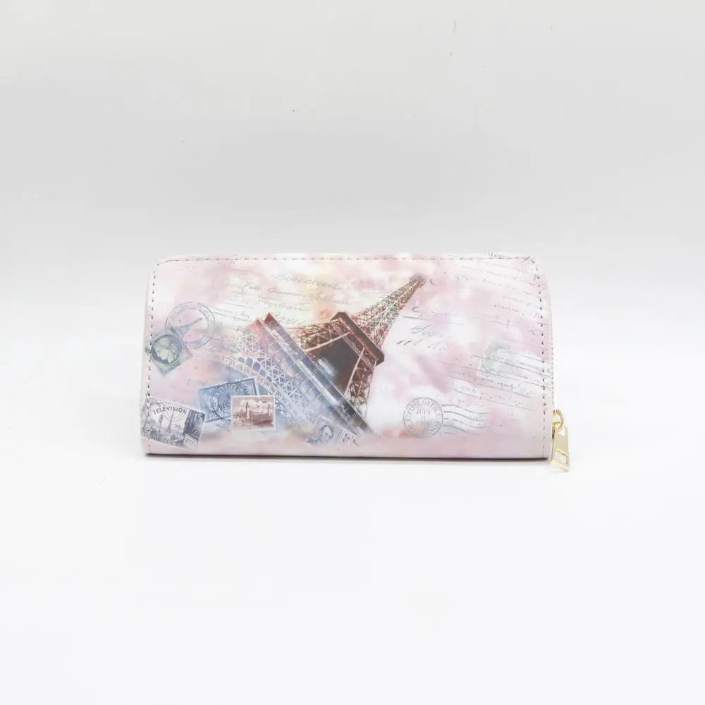 custom print Pu Leather Card Holder Wallet Women Purses Customized Lady Wallet