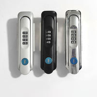 Cerradura de Combinación Deslizante Plateada, Negra y Cromada, con Doble Desbloqueo por Llave y Código, para Archivadores de Oficina y Casilleros Escolares