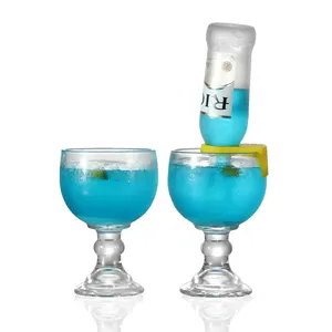 Grande calice a scatto tazza di vetro tazze da cocktail con clip per bevande porta fibbia