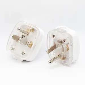 3 Pins USA/US Plug 10A 250V Male Socket Electrical Wire Connect AC Power Adapter Grounded Power Wiring Plug