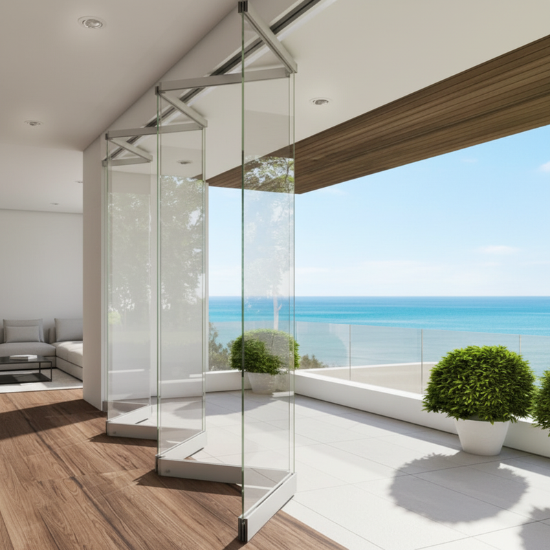 Australian Accordion Folding Aluminum Glass Doors