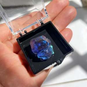 Grosir batu kristal fluorit kasar alami spesimen batu ungu biru fluorit bentuk bebas bentuk Hadiah Dekorasi Model cetak Laser - Product Image 5