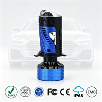 Phare avant JHS à double lentille laser œil de poisson, faisceau Hi/Lo, lentille de phare H4, mini projecteur bi-LED, ampoule de phare pour voiture, scooter, moto