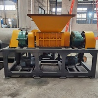 Déchiqueteuse de pneus à double arbre, entièrement automatique, haute efficacité, respectueuse de l'environnement, pour pneus entiers, fabriquée en Chine