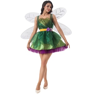 <span class=keywords><strong>Disfraz</strong></span> de Hada del Bosque Verde para Mujer, Tallas M-3XL, para Carnaval o Halloween, con Alas - Product Image 4