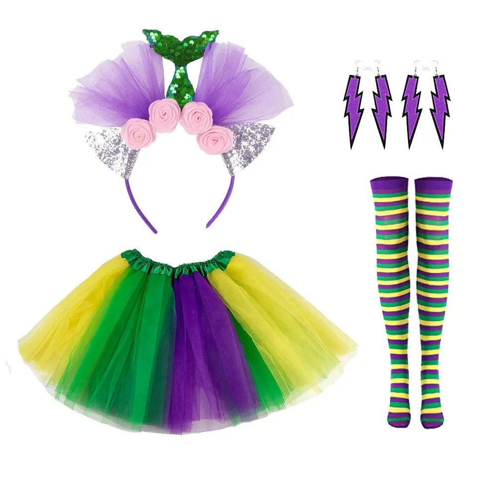 Ropa de lentejuelas moradas para niña pequeña, Boutique, decoración para niños, Mardi Gras