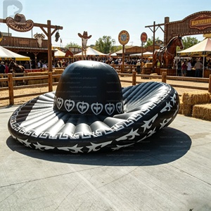 Chapeau Sombrero Charro Gonflable Géant Personnalisé avec Logo, Chapeau à Large Bord de Culture Mexicaine, Accessoire Publicitaire Gonflable pour le Cinco de Mayo - Product Image 1
