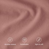 Parure de draps Queen 100 % coton biologique personnalisée, tissage percale, 40 fils, légère, respirante, lavable en machine, taies d'oreiller 15 pouces