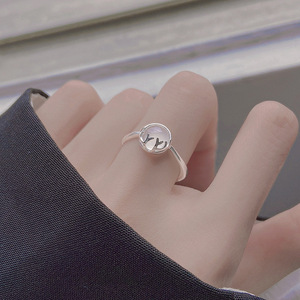 Deer Road With You Ring For Women Simple Design Light Luxury Valentine's Day Gift Jewelry Animal Shape Geometric Style - Product Image 3