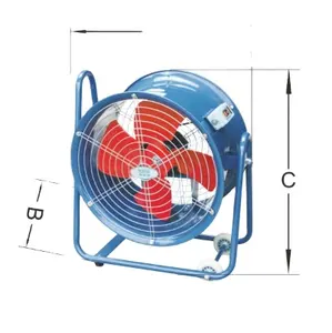 Yuton SF-G High Speed Industrial Exhaust Portable Moveable Axial Fan exhaust dust fire fume draft blower