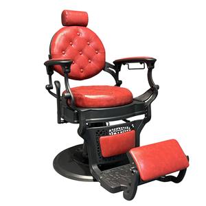 Fauteuil de Barbier Belmont Classique Vintage en Fer et Aluminium avec Pompe Hydraulique et Fonction Inclinable pour <span class=keywords><strong>Salon</strong></span> de Coiffure - Product Image 3