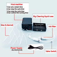 Kit de Limpieza de Cabezales de Impresión de 8 Canales, Limpiador de Tinta Eco Solvente DTF para Cabezales de Impresión Obstruidos, Máquina para Epson I3200 Dx5 Xp600 I1600