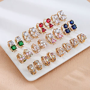 18K 금도금 도매 고급 소형 골드 귀걸이 여성용 귀걸이 디자인 패션 주얼리 - Product Image 4