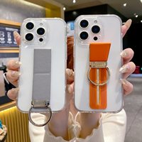 Étui multifonctionnel pour téléphone portable pour iPhone 16 Pro Max Support métallique Housse de protection en TPU pour 15 Plus 14 13 Mini 12 11