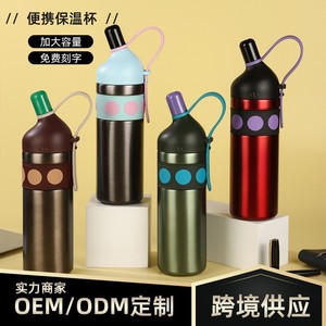 Bouteille d'eau isotherme en acier inoxydable 2025 grande capacité avec bouchon à paille pour usage extérieur et automobile - Product Image 4