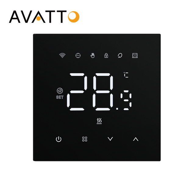 AVATTO WT410 TUYA Touch Panel WiFi Smart Thermostat | OEM/ODM Customization | for Electric/Water/Gas Boiler Heating