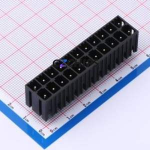 JL2EDGVHC-50811B01 Plug-in Terminal Block Through hole,P=5.08mm Connector Board-to-Board / Socket - Closed 2x11P 5.08mm Black - Product Image 1