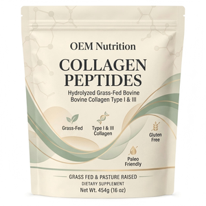 OEM ODM Collagen Peptides Powder HACCP ISO22000 454g 12g per Serving Grass Fed Pasture Raised - Product Image 1