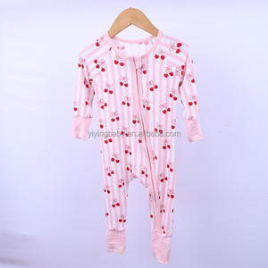 Tutina in Fibra di Bambù per Neonati Yiying Tessuto Morbido con Stampa Cartoon Pigiama per Gattonare <span class=keywords><strong>Abbigliamento</strong></span> per Neonati da 0-24 <span class=keywords><strong>Mesi</strong></span> - Product Image 4