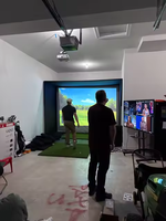 Tentspace Intérieur Golf Simulator Enceinte En Aluminium Impact Écran Pratique Gym Équipement avec High-Tech Golf Simulator