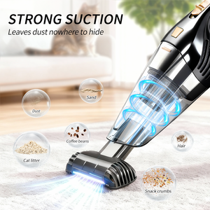 Aspirateur sans fil <span class=keywords><strong>à</strong></span> 3 vitesses réglables, rechargeable par USB, pour <span class=keywords><strong>nettoyage</strong></span> humide et <span class=keywords><strong>sec</strong></span>, idéal pour l'<span class=keywords><strong>intérieur</strong></span> de la <span class=keywords><strong>voiture</strong></span>, la maison et le bureau - Product Image 2