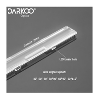 Degré Lumières Led Lentilles Éclairage Pc Lentille pour Extrudé 10 Optique Pc Lentille avec Grille Asymétrique 30w Linéaire Pc Lentille