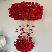 T-FA020 Nouveaux designs Arche de fleurs rose pour mariage, décoration de table centrale, Mariage pour cérémonie de mariage, décorations d'hôtel